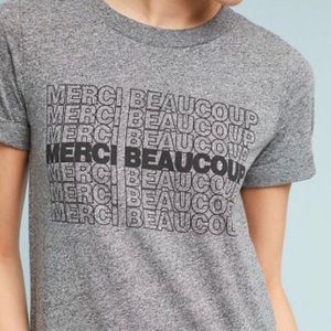 Anthropologie Sol Angeles Merci Beaucoup Tee